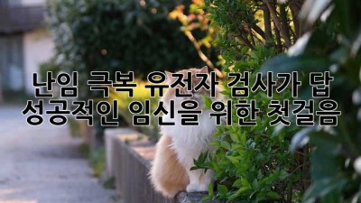 난임 극복, 유전자 검사가 답? 🤔 성공적인 임신을 위한 첫걸음!